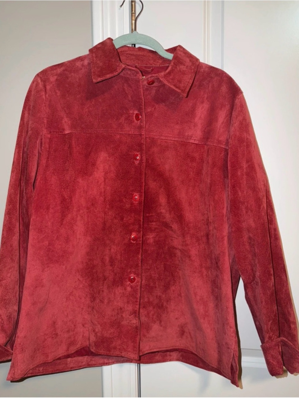 Pendleton Red Suede Button-Front Jacket